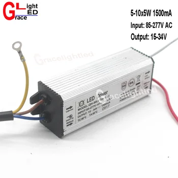 1pcs 50W LED Driver 1500mA DC15-34V 5-10x5W Waterproof IP67 Constant Current Aluminum High Power LED Power Supply
1pcs 50W LED Driver 1500mA DC15-34V 5-10x5W Waterproof IP67 Constant Current Aluminum High Power LED Power Supply