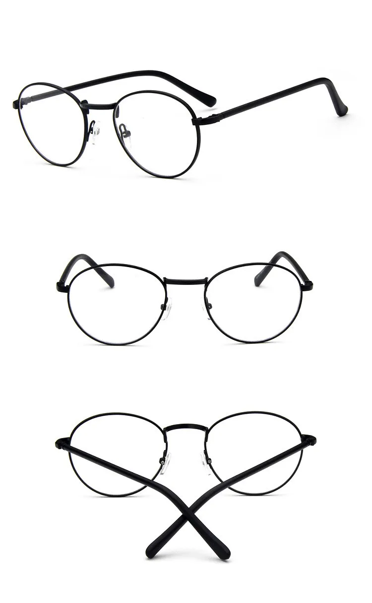 VTUQOW Women Retro Glasses Frames Men Brand Design Eyeglasses Fashion Unisex Glasses Metal Frame Oculos Feminino Masculino 2017 (6)