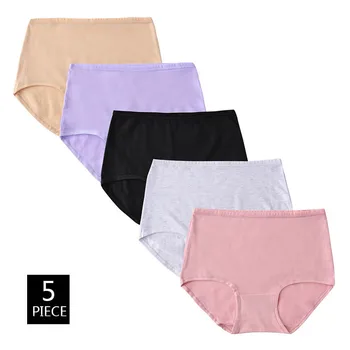 5PCS/Lot Cotton Middle Waist Women Solid Panties 4XL Large Size High Elasticity Seamless Lady Underwear Simple Plus Size Breifs
5PCS/Lot Cotton Middle Waist Women Solid Panties 4XL Large Size High Elasticity Seamless Lady Underwear Simple Plus Size Breifs