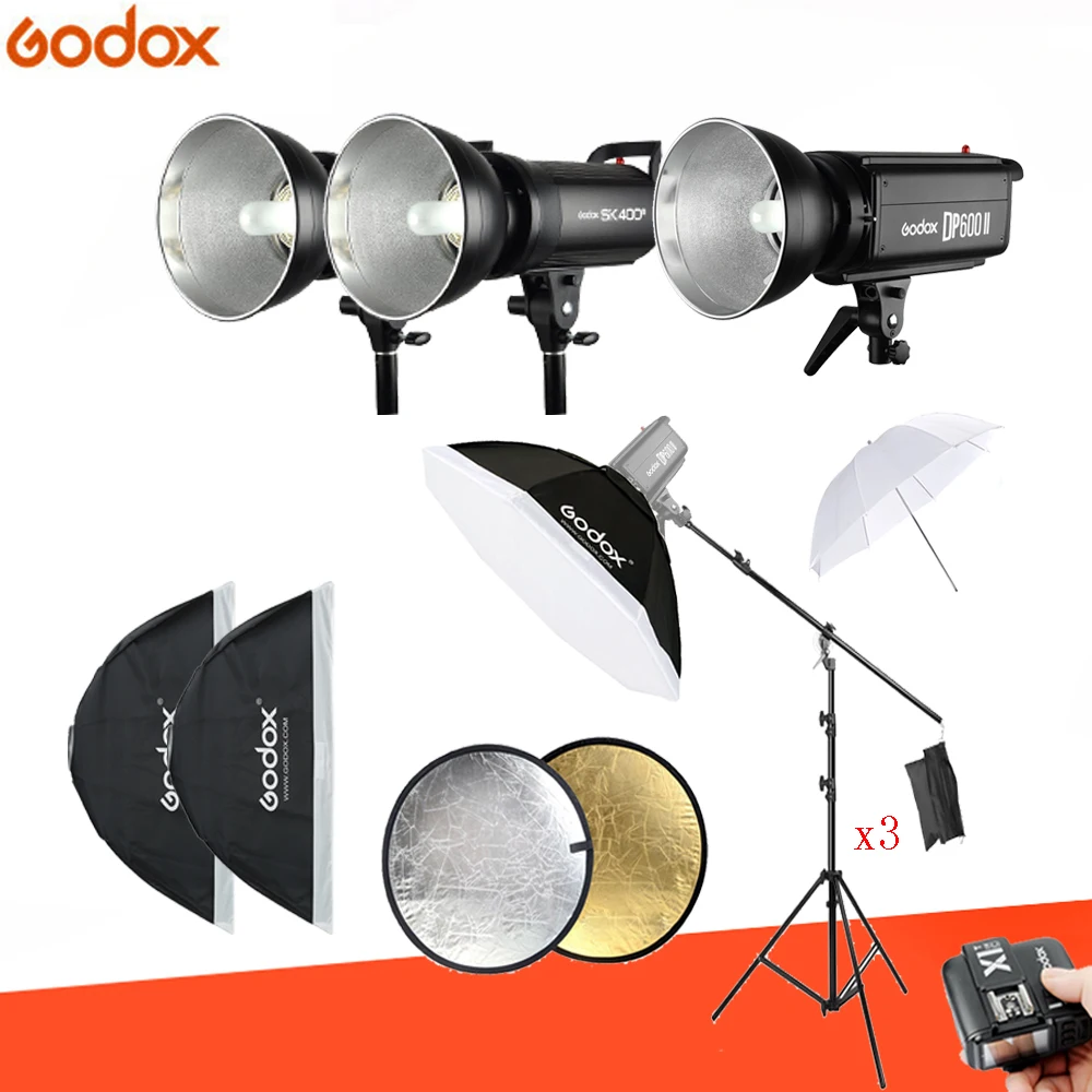Godox DP600 II 600Ws +2 x Godox SK400II Photo Studio Flash Lighting,Softbox,Light Stand, trigger,Studio Boom Arm Top Light Stand
Godox DP600 II 600Ws +2 x Godox SK400II Photo Studio Flash Lighting,Softbox,Light Stand, trigger,Studio Boom Arm Top Light Stand