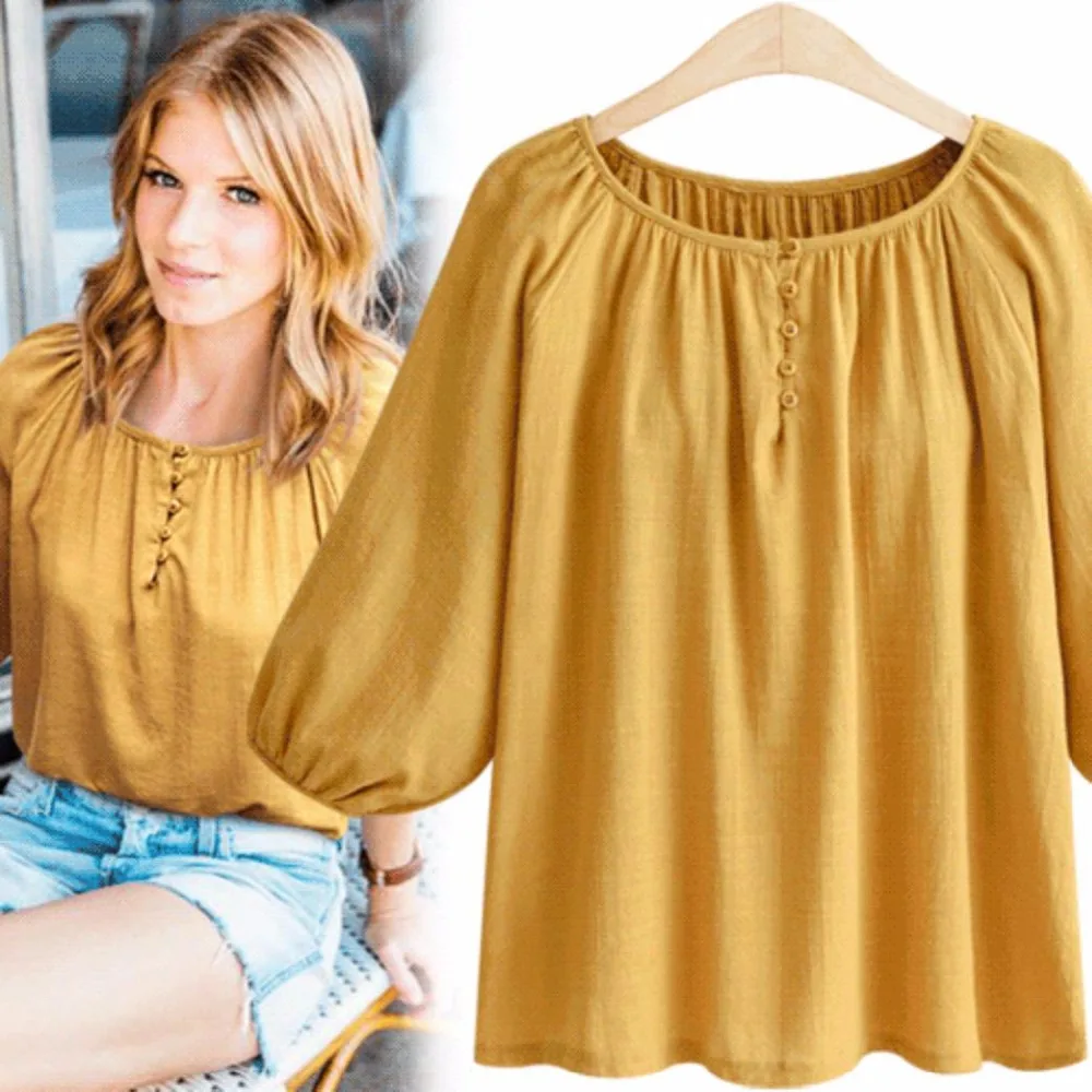 Office Lady Famale Shirts Casual Lantern Sleeve Short Blouse 2018 Spring Summer Women's Blouses Loose Button High Street MK63
Office Lady Famale Shirts Casual Lantern Sleeve Short Blouse 2018 Spring Summer Women's Blouses Loose Button High Street MK63