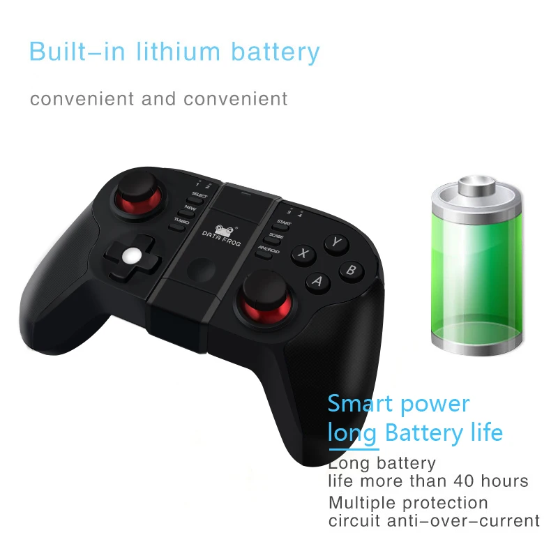Data Frog VR Bluetooth Android Gamepad Wireless Joystick Controller For PC Smart TV Mini Gaming Gamepads