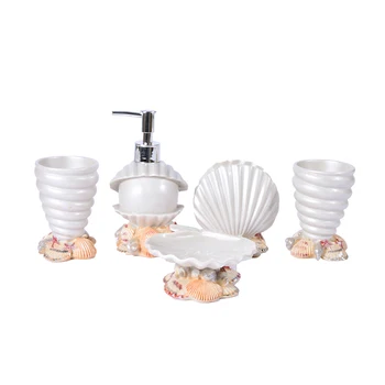 New Hot Five-piece Set Resin Creative Shell Bathroom Sets Bath Accessories Wash Gargle Suit Bathroom Products Washing Set A041
New Hot Five-piece Set Resin Creative Shell Bathroom Sets Bath Accessories Wash Gargle Suit Bathroom Products Washing Set A041