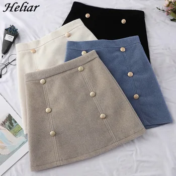 HELIAR Winter Spribf Mink Hair Sexy Skirt Female New Double-row Button A-Line Mini Short Skirts Tide High Waist All-Match
HELIAR Winter Spribf Mink Hair Sexy Skirt Female New Double-row Button A-Line Mini Short Skirts Tide High Waist All-Match