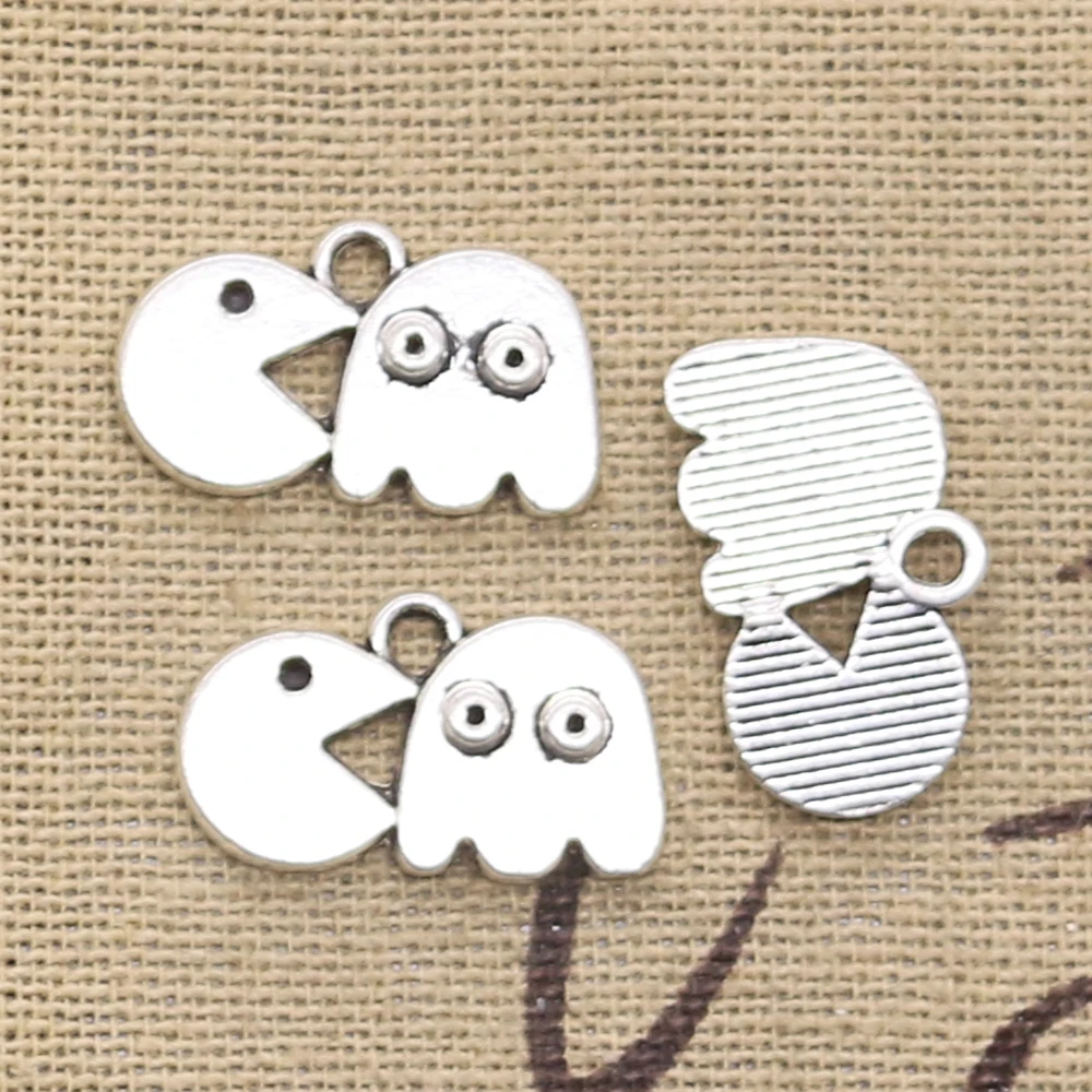 20pcs Charms pac man retro 80's arcade game 19x11mm Antique Silver Plated Pendants Making DIY Handmade Tibetan Silver Jewelry
20pcs Charms pac man retro 80's arcade game 19x11mm Antique Silver Plated Pendants Making DIY Handmade Tibetan Silver Jewelry