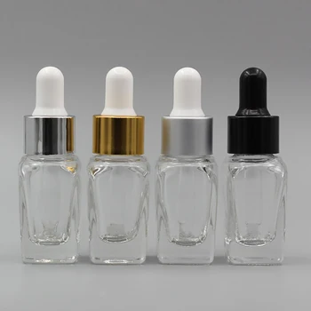 10ml square clear glass essential oil bottle, empty bottle with gold or silver dropper
10ml square clear glass essential oil bottle, empty bottle with gold or silver dropper