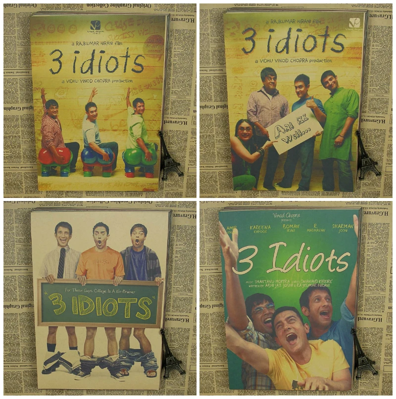 3 idiots kraft paper movie poster living room decoration painting/wall sticker /Kraft Poster
3 idiots kraft paper movie poster living room decoration painting/wall sticker /Kraft Poster