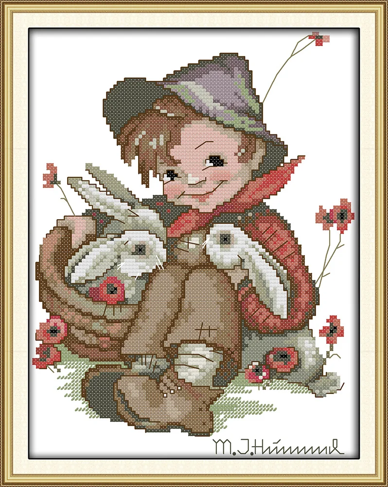 The boy the little rabbit counted printed on fabric DMC 14CT 11CT Cross Stitch kits,embroidery needlework Sets,snow Home Decor
The boy the little rabbit counted printed on fabric DMC 14CT 11CT Cross Stitch kits,embroidery needlework Sets,snow Home Decor