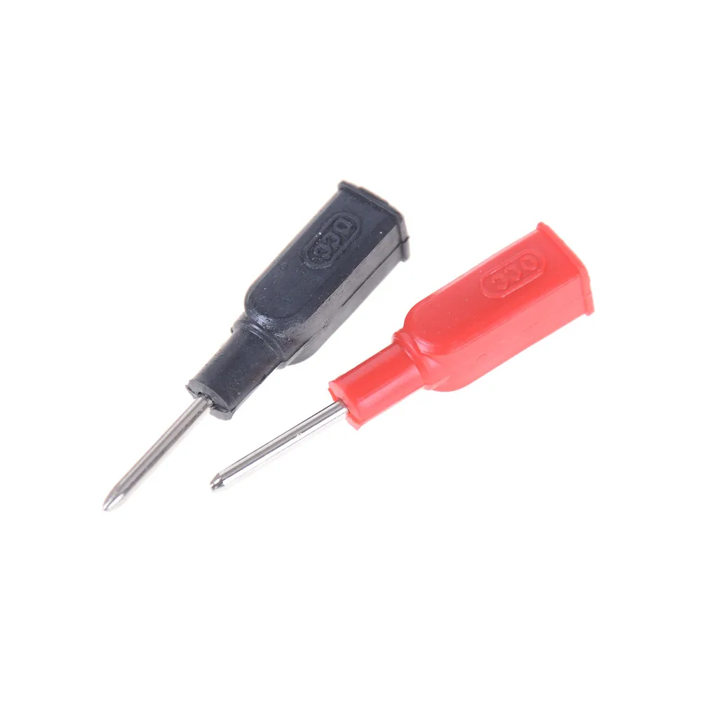 2Pcs (Red + Black ) DCC Copper 4mm Banana Female To 2mm Pin Tip Head For Multimeter Test Probes
2Pcs (Red + Black ) DCC Copper 4mm Banana Female To 2mm Pin Tip Head For Multimeter Test Probes