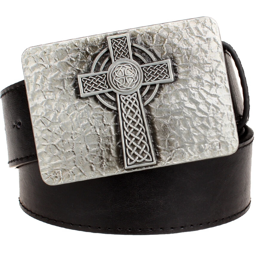 New leather belt metal buckle square Celtic knot pattern cross weave belts trend punk rock decorative belt men gift women
New leather belt metal buckle square Celtic knot pattern cross weave belts trend punk rock decorative belt men gift women