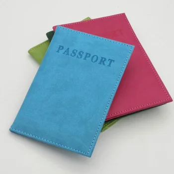 PU 가죽 여성 여권 커버 핑크 월드 범용 여행 여권 티켓 홀더, 여권 케이스, 여권 파우치 커버