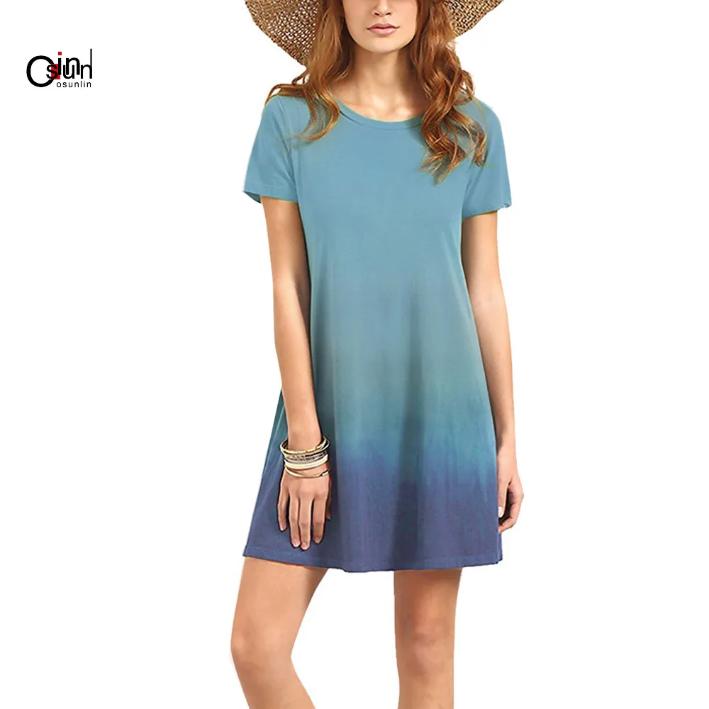 Osunlin 2019 Women's Tunic Swing T-Shirt Dress Short Sleeve Tie Dye Ombre Dress , Summer O Neck T Shirt Dress Gradient Color
Osunlin 2019 Women's Tunic Swing T-Shirt Dress Short Sleeve Tie Dye Ombre Dress , Summer O Neck T Shirt Dress Gradient Color