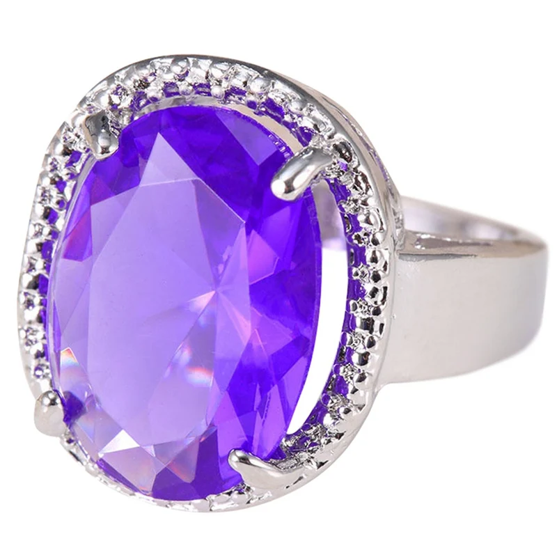 2018 New Fashion Design Purple Color Big Zircon Rings CZ Egg Size Crystal Rings For Women Engagement Jewelry Gift
2018 New Fashion Design Purple Color Big Zircon Rings CZ Egg Size Crystal Rings For Women Engagement Jewelry Gift