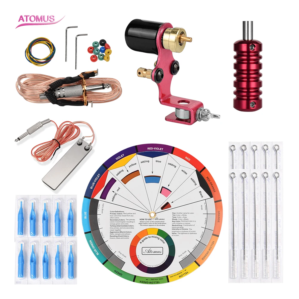 ATOMUS Rotary Tattoo Machine Set Tatu Tatoo Supplies Tatuar Kit Tatoo Kits Tatuar Profesional Tatto Beginner Permanent Makeup
ATOMUS Rotary Tattoo Machine Set Tatu Tatoo Supplies Tatuar Kit Tatoo Kits Tatuar Profesional Tatto Beginner Permanent Makeup