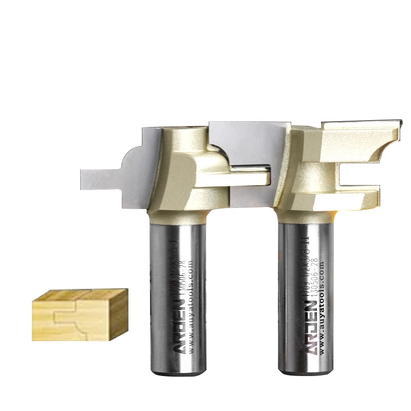 

2pcs/set Tongue & Groove Bits Arden Router Bit - 1/2*3/8-I,1/2*3/8-II -1/2"Shank-Arden A1709058&68