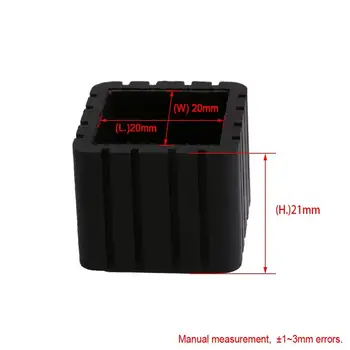 20x20mm Inner Black Square Furniture Chair Table Legs Feet Rubber Covers Floor Protectors Cap Set of 20
20x20mm Inner Black Square Furniture Chair Table Legs Feet Rubber Covers Floor Protectors Cap Set of 20