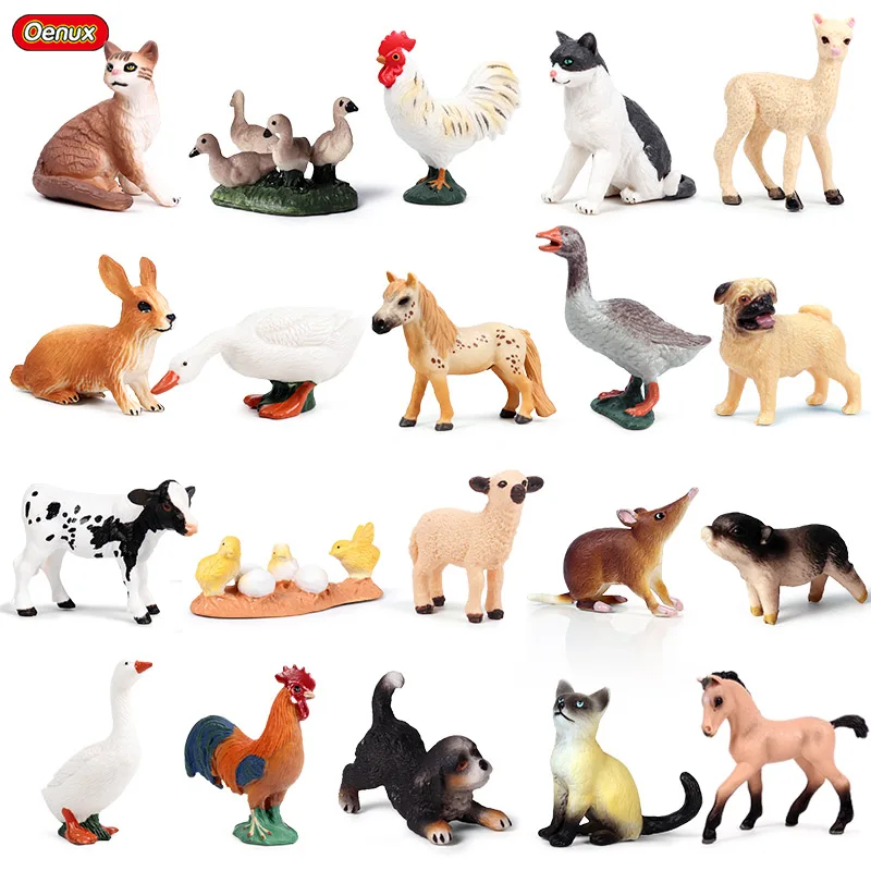 Oenux New Lovely Poultry Animals Hen Goose Pig Cat Action Figure Model Alpaca Cow Horse Figurines Miniature Educational Kid Toy
Oenux New Lovely Poultry Animals Hen Goose Pig Cat Action Figure Model Alpaca Cow Horse Figurines Miniature Educational Kid Toy