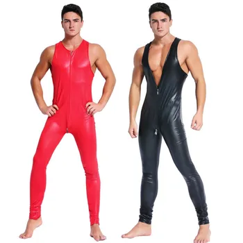man latex sexy teddies & bodysuits pu zipper jumpsuit mens sexy lingerie gay mens night club bar stage uniforms
man latex sexy teddies & bodysuits pu zipper jumpsuit mens sexy lingerie gay mens night club bar stage uniforms