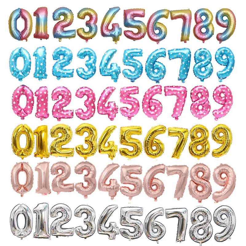 32inch Rose Gold Silver Rainbow Number Foil Balloons Wedding Decoration Digit Air Balloon Happy Birthday Globos Party Supplies
32inch Rose Gold Silver Rainbow Number Foil Balloons Wedding Decoration Digit Air Balloon Happy Birthday Globos Party Supplies