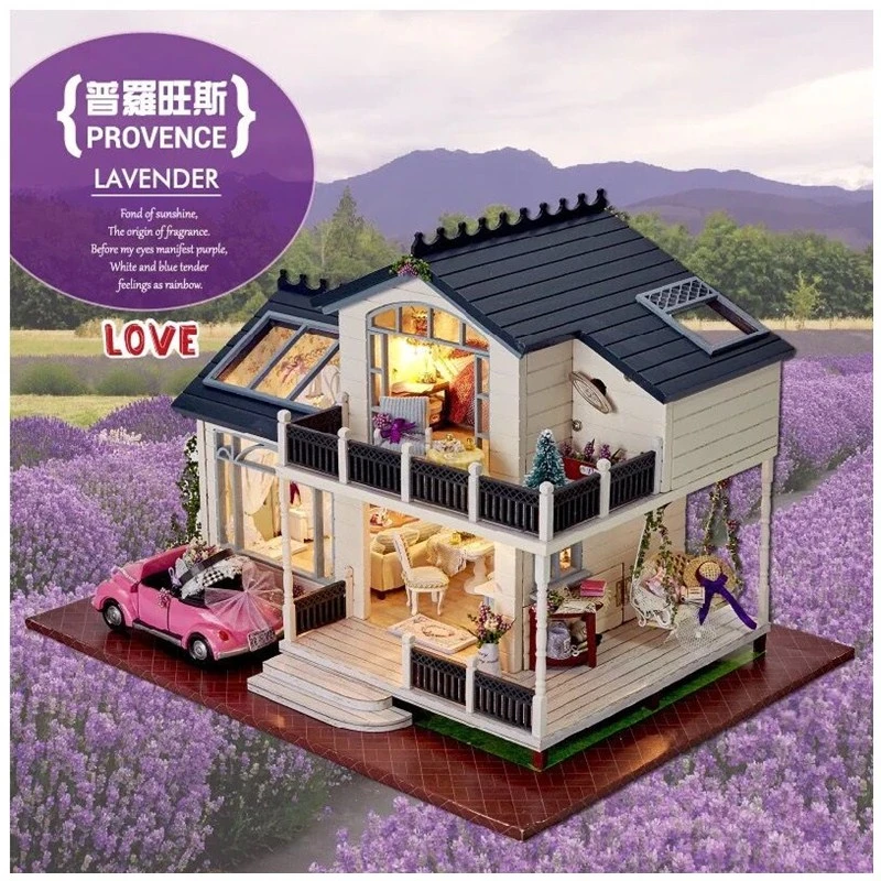 Gifts DIY Doll Houses Wooden Building Doll House PROVENCE dollhouse Kids Toy Furniture Miniature Model Toy for Children
Gifts DIY Doll Houses Wooden Building Doll House PROVENCE dollhouse Kids Toy Furniture Miniature Model Toy for Children
