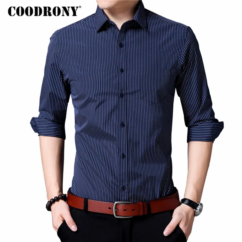 COODRONY Men Shirt Brand Clothing 2018 Classic Striped Business Casual Shirts Camisa Social Masculina Cotton Chemise Homme 8729
COODRONY Men Shirt Brand Clothing 2018 Classic Striped Business Casual Shirts Camisa Social Masculina Cotton Chemise Homme 8729