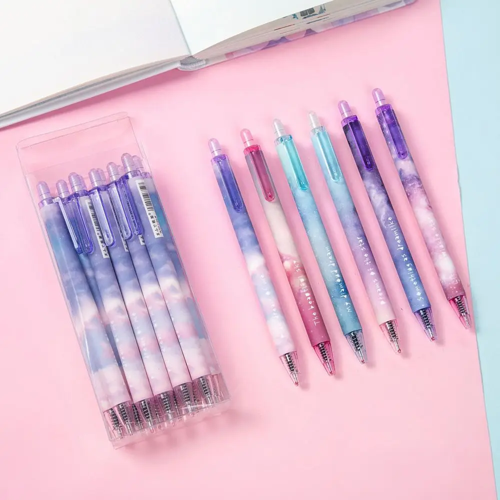 6pcs 0.5mm Night Asteroid Gel Pens Black Ink Signature Pens School Office Writing Supplies Kawaii Gel Pen papelaria Stationary
6pcs 0.5mm Night Asteroid Gel Pens Black Ink Signature Pens School Office Writing Supplies Kawaii Gel Pen papelaria Stationary