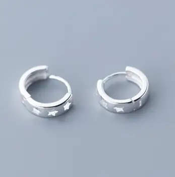 925 Sterling SIL Fashion Jewelry Hollow Star Huggie Hoop Earrings Jewelry A1343
925 Sterling SIL Fashion Jewelry Hollow Star Huggie Hoop Earrings Jewelry A1343