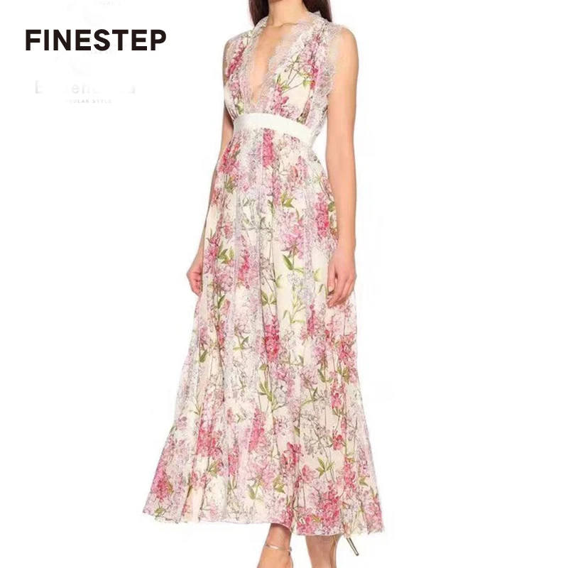 Summer Floral Print Dress Silk Dresses Women Natural Silk 2019 Silk Dress Maxi Luxury Brand Dress with V-neck Collar
Summer Floral Print Dress Silk Dresses Women Natural Silk 2019 Silk Dress Maxi Luxury Brand Dress with V-neck Collar