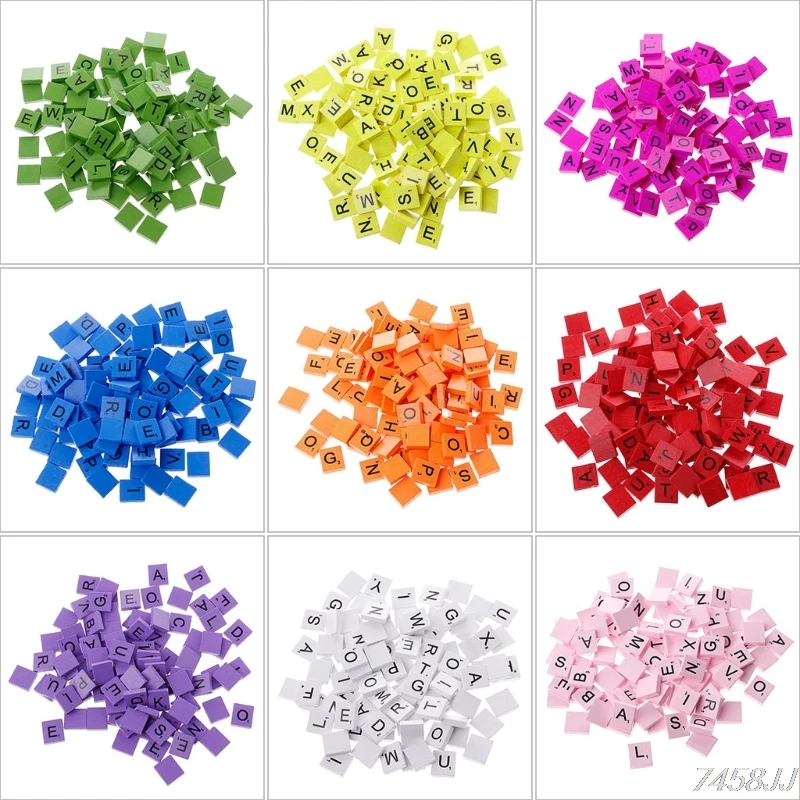 100Pcs/Pack Wooden Colourful Scrabble Tiles Mix Letters Varnished Alphabet Scrabbles G03 Drop ship
100Pcs/Pack Wooden Colourful Scrabble Tiles Mix Letters Varnished Alphabet Scrabbles G03 Drop ship