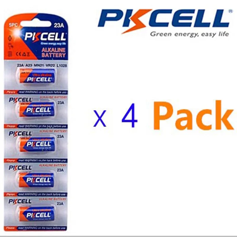 PKCELL Top Quality 4Pack 20 Pcs 23AGP 12 V 23A MN21 A23 V23GA VR22 alcalina baterias remote control Camera game battery
PKCELL Top Quality 4Pack 20 Pcs 23AGP 12 V 23A MN21 A23 V23GA VR22 alcalina baterias remote control Camera game battery