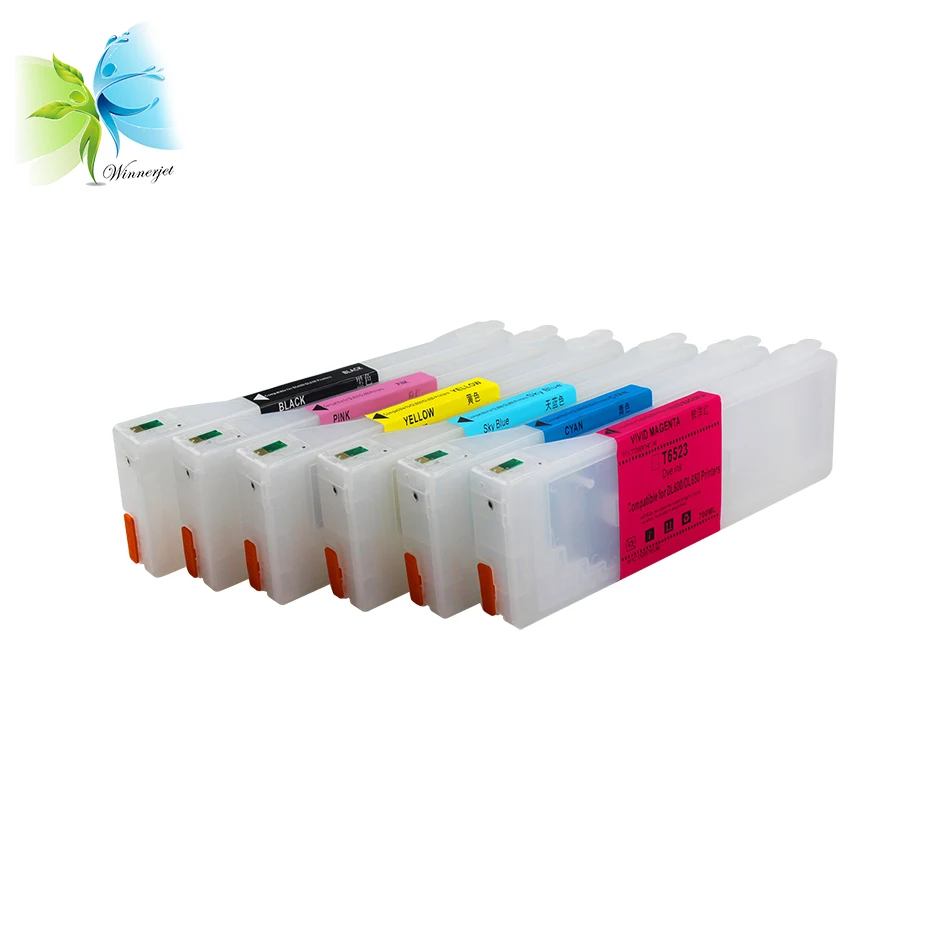 Winnerjet 5 color 700ml T6521-T6525 Empty refill ink cartridge for FujiFilm DL600 printer 
Winnerjet 5 color 700ml T6521-T6525 Empty refill ink cartridge for FujiFilm DL600 printer