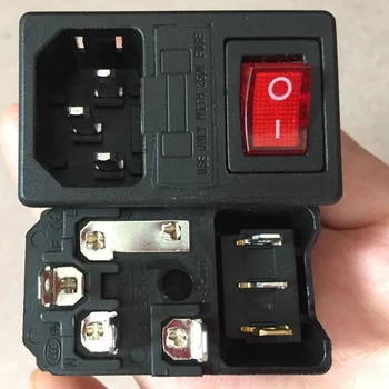 10PCS Red Light Power Rocker Switch Fused IEC 320 C14 Inlet Power Socket Fuse Switch Connector Plug 15A 250V B2
10PCS Red Light Power Rocker Switch Fused IEC 320 C14 Inlet Power Socket Fuse Switch Connector Plug 15A 250V B2