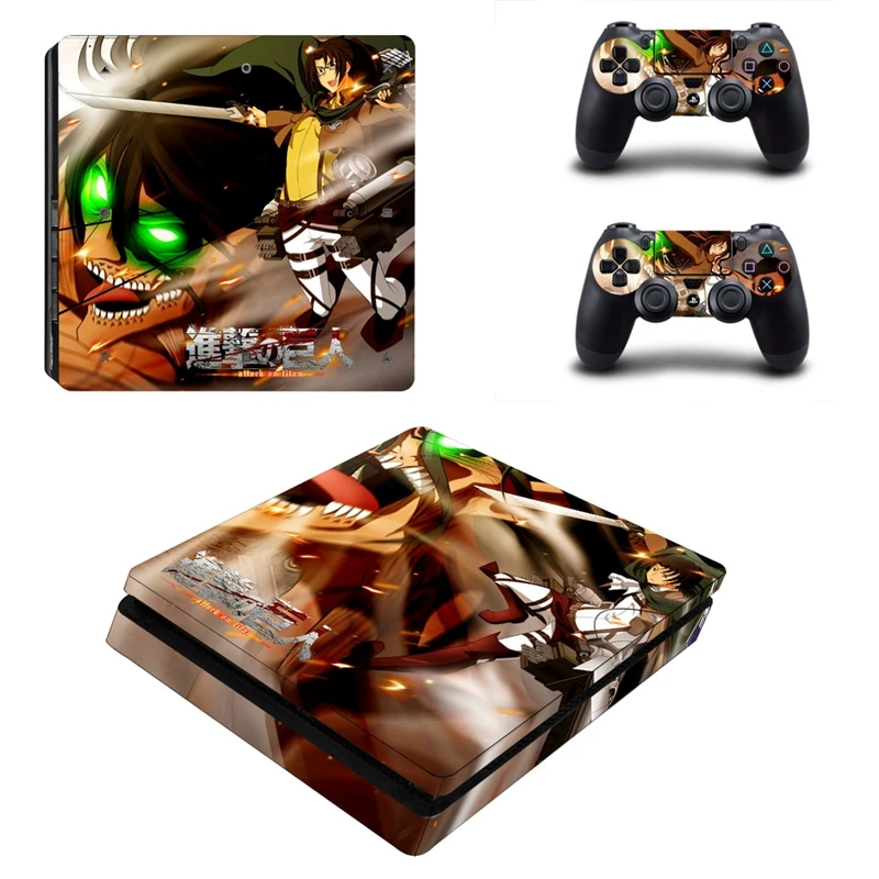 Shingeki No Kyojin Attack On Titan Style Skin Sticker Cover For Playstation 4 Slim Ps4 Slim Console And Decals Of 2 Controllers Shingeki No Attack Onattack On Titan Aliexpress