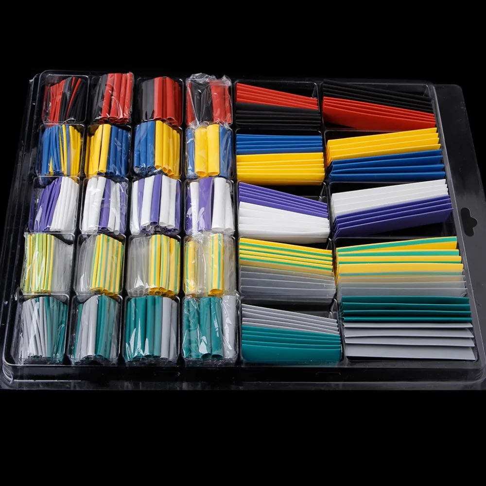 500 Pcs Polyolefin 2:1 Heat Shrink Tubing Wire Cable Wrap Tube Kit Cable Sleeves 
500 Pcs Polyolefin 2:1 Heat Shrink Tubing Wire Cable Wrap Tube Kit Cable Sleeves