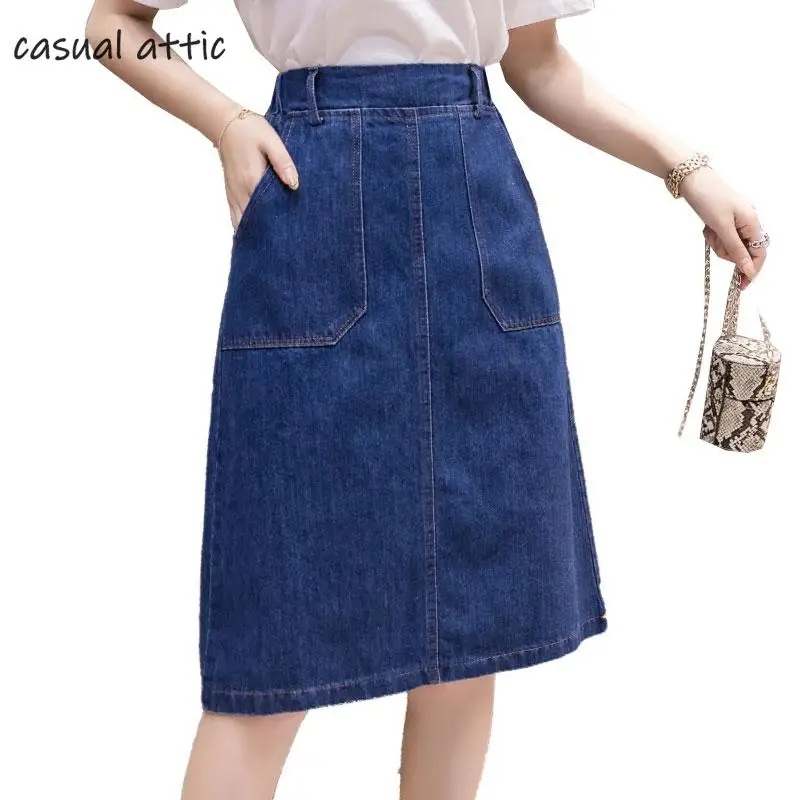 Summer Plus Size 5xl Elastic Waist Womens Denim Skirts 2019 New Arrival Casual Solid A-line Pockets Knee-length Jeans Skirt
Summer Plus Size 5xl Elastic Waist Womens Denim Skirts 2019 New Arrival Casual Solid A-line Pockets Knee-length Jeans Skirt