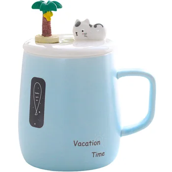 Creative Kawaii Coffee Mugs Ceramic Cups Milk Mug with Cat Lid Coconut Tree spoon Tea Cup Thermos water Bottle Birthday Gifts
Creative Kawaii Coffee Mugs Ceramic Cups Milk Mug with Cat Lid Coconut Tree spoon Tea Cup Thermos water Bottle Birthday Gifts