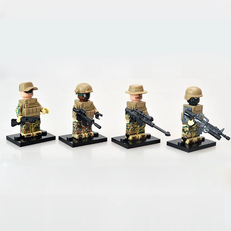 America Modern military SEAL special forces brickmania minifigs ww2 army figures building block weapon gun brick toy for boys
America Modern military SEAL special forces brickmania minifigs ww2 army figures building block weapon gun brick toy for boys