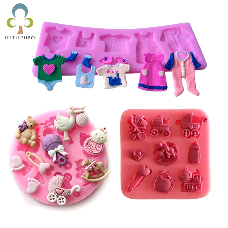 HOT Selling Pop 3D Baby Clothes Shower DIY Silicone Mould Fondant Kitchen Cake Decorating Mold for Chocolate Baking Tools GYH
HOT Selling Pop 3D Baby Clothes Shower DIY Silicone Mould Fondant Kitchen Cake Decorating Mold for Chocolate Baking Tools GYH
