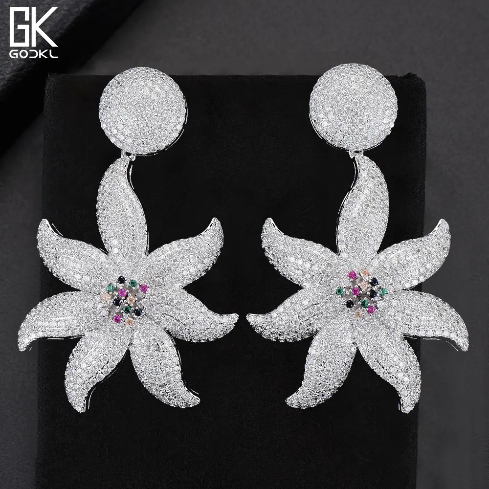GODKI Luxury Starfish Nigerian Long Dangle Earring For Women Wedding Cubic Zircon CZ Dubai Silver Bridal Earring Fashion Jewelry
GODKI Luxury Starfish Nigerian Long Dangle Earring For Women Wedding Cubic Zircon CZ Dubai Silver Bridal Earring Fashion Jewelry
