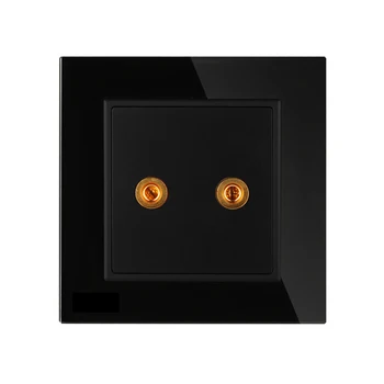 Black Crystal Glass Panel,1 Gang Home Wall Sound/Acoustics Socket /speaker socket KTV004-B
Black Crystal Glass Panel,1 Gang Home Wall Sound/Acoustics Socket /speaker socket KTV004-B
