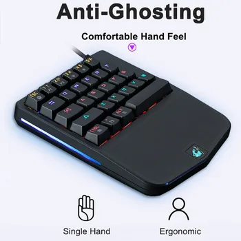 Freewolf K9 Wired Mixed LED Backlit Usb Ergonomic Single Hamd Gamer Mechanical Gaming Keyboard For PC Laptop Computer Blue F706
Freewolf K9 Wired Mixed LED Backlit Usb Ergonomic Single Hamd Gamer Mechanical Gaming Keyboard For PC Laptop Computer Blue F706