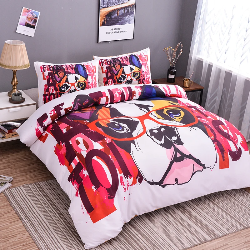ZEIMON Cartoon 2/3 pcs Bedding Set Cute French Bulldog Printing Polyester Duvet Cover & Pillowcase For Children Home Textiles
ZEIMON Cartoon 2/3 pcs Bedding Set Cute French Bulldog Printing Polyester Duvet Cover & Pillowcase For Children Home Textiles