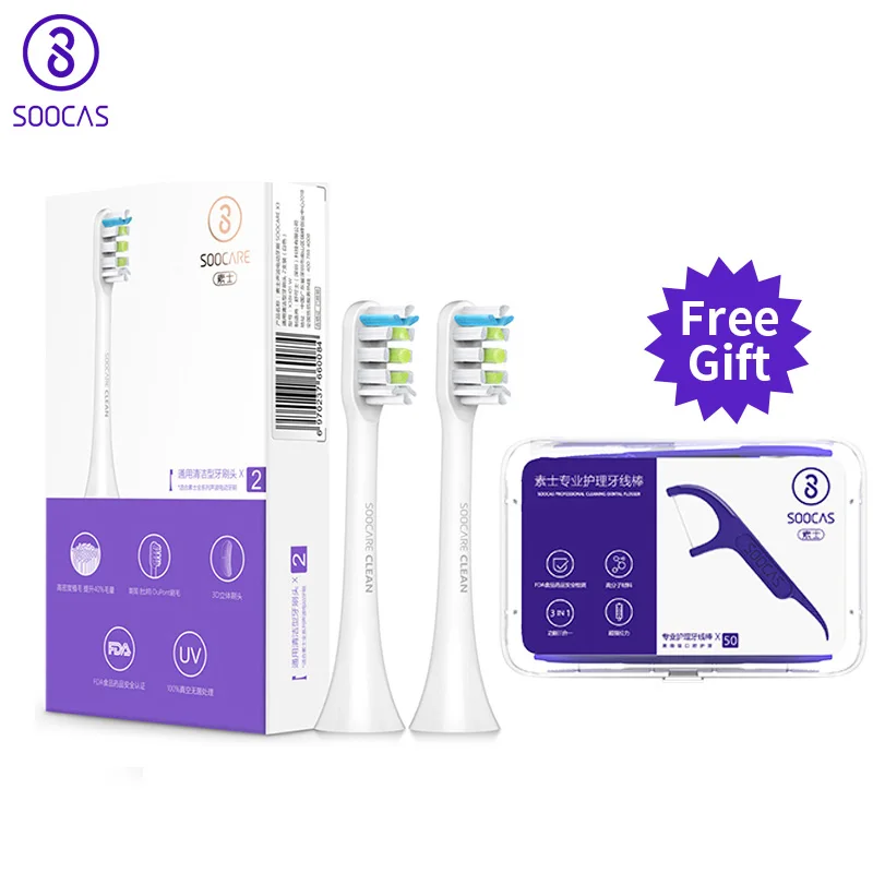 SOOCAS X3 2PCS Soocare Replacement ElectricToothbrush Heads For SOOCAS / Xiaomi Mijia X3 White Brush Heads Toothpicks
SOOCAS X3 2PCS Soocare Replacement ElectricToothbrush Heads For SOOCAS / Xiaomi Mijia X3 White Brush Heads Toothpicks