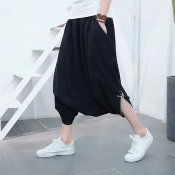 fashion Summer harem pants low crotch short trouser national winds up the code casual pants loose hip hop trousers men 
fashion Summer harem pants low crotch short trouser national winds up the code casual pants loose hip hop trousers men