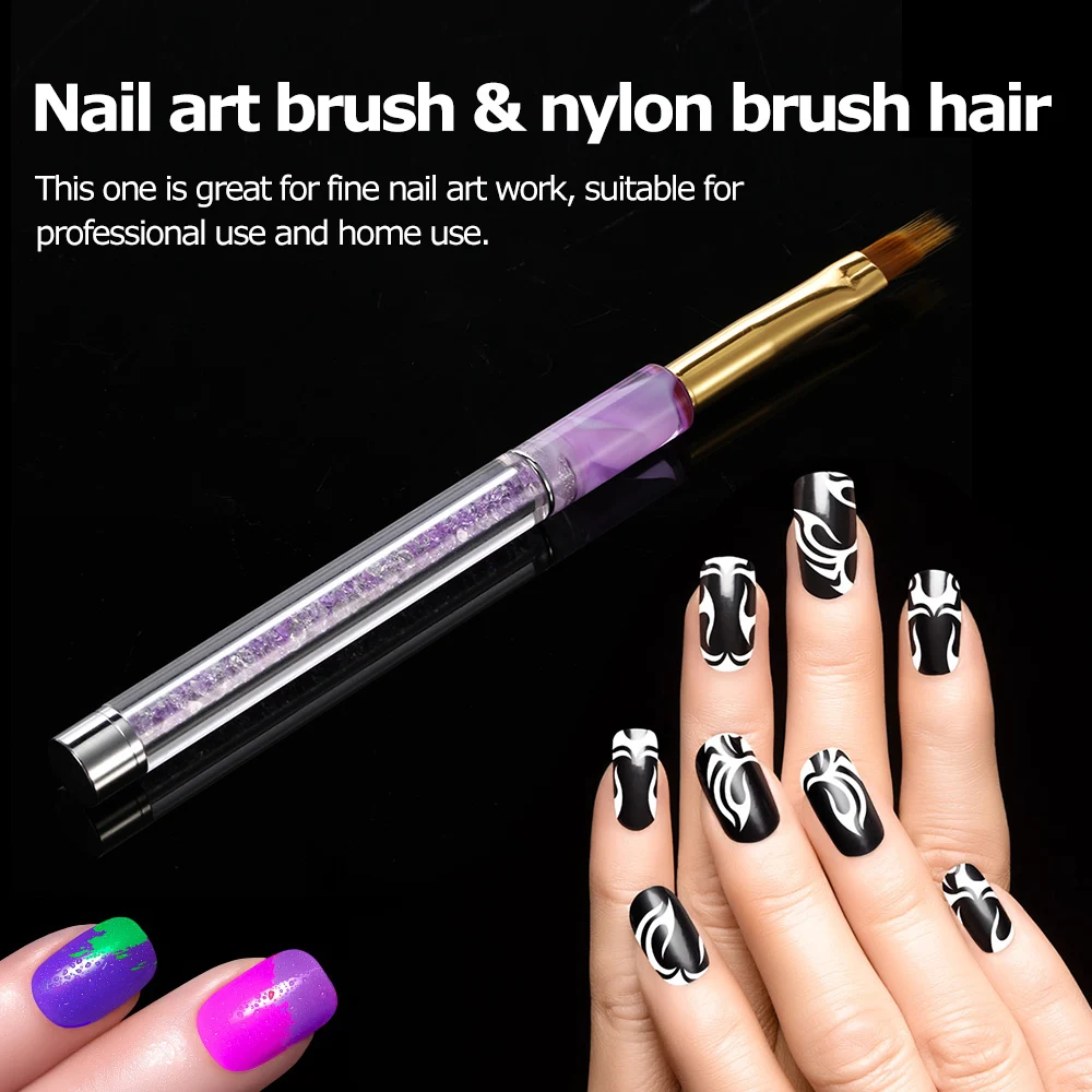 1pc Nail Brush Nail Art UV Gel Painting Pen Brush Nail Art Gradient Brush Acrylic UV Gel Polish 3D Tips Effect Design Tools
1pc Nail Brush Nail Art UV Gel Painting Pen Brush Nail Art Gradient Brush Acrylic UV Gel Polish 3D Tips Effect Design Tools