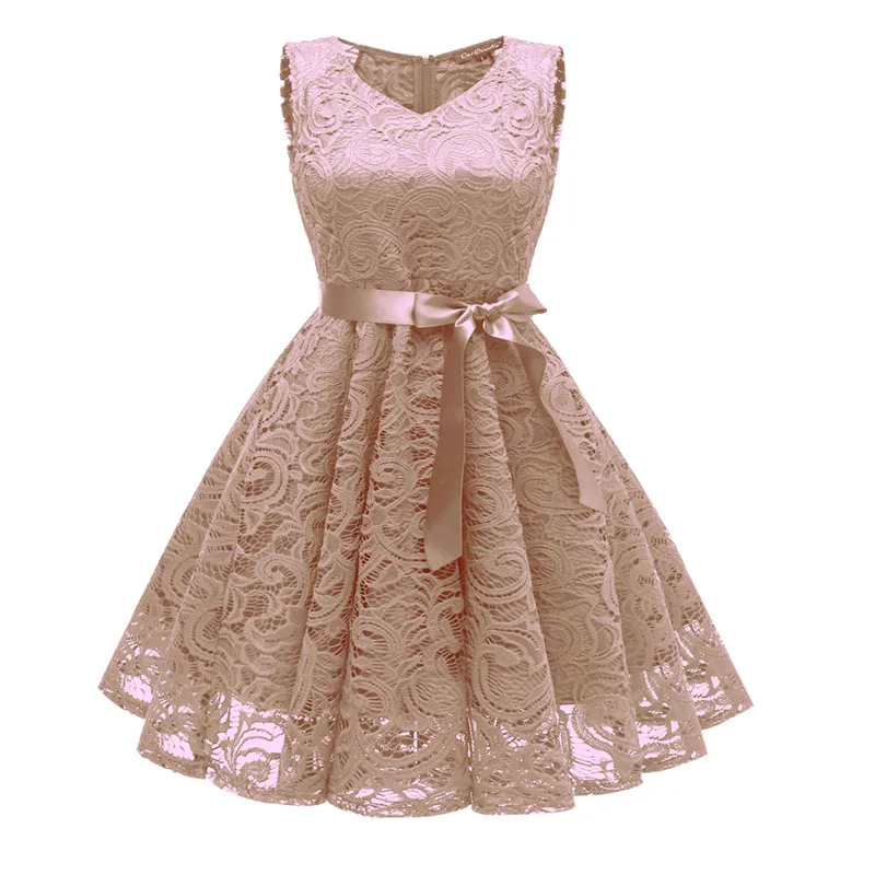 Summer Lace Dress Women 2018 Elegant Vintage Retro Wedding Casual Slim Sexy Belted Midi V-neck Prom Evening Party Dress Female
Summer Lace Dress Women 2018 Elegant Vintage Retro Wedding Casual Slim Sexy Belted Midi V-neck Prom Evening Party Dress Female