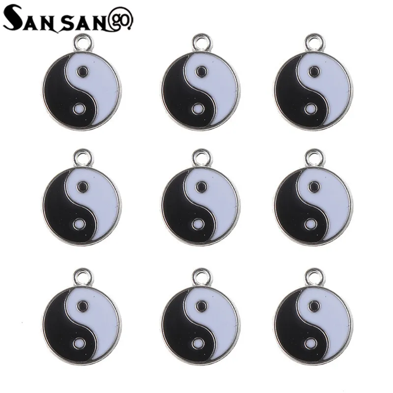 18mm Vintage Style Enamel Taji Yin Yang Gossip Charms Pendant For Necklace & Pendant Jewelry Accessories 10pcs
18mm Vintage Style Enamel Taji Yin Yang Gossip Charms Pendant For Necklace & Pendant Jewelry Accessories 10pcs