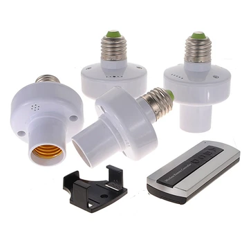 New 4pcs/lot Wireless Remote Control Light Lamp Bulb Holder Cap Socket Switch for E27 bulb with 4 in 1 Remote Controller
New 4pcs/lot Wireless Remote Control Light Lamp Bulb Holder Cap Socket Switch for E27 bulb with 4 in 1 Remote Controller