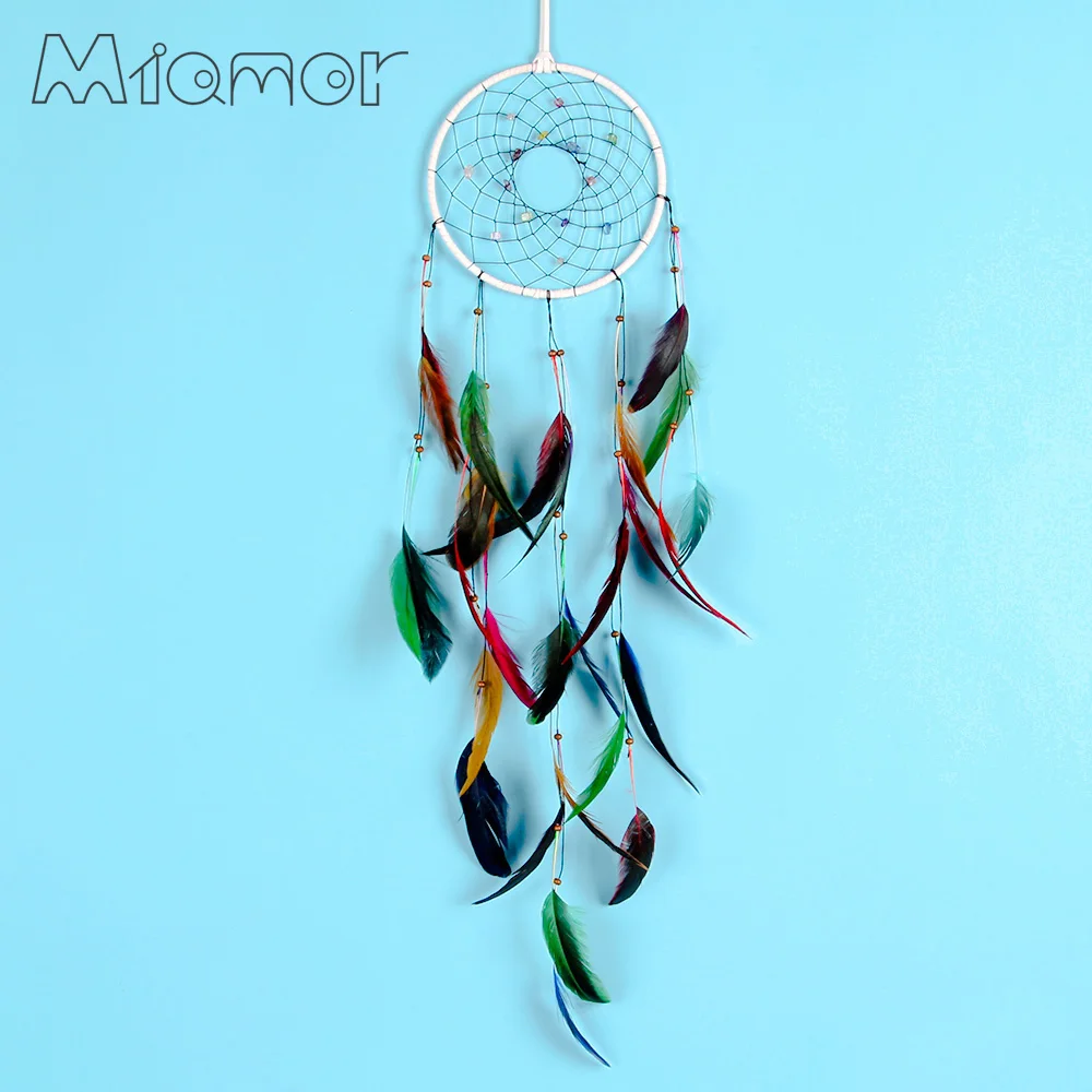 MIAMOR Handmade Big Dreamcatcher With Colorful Feather & Natural Stone Home Wall Hanging Decoration Accessories Gift AMOR01688
MIAMOR Handmade Big Dreamcatcher With Colorful Feather & Natural Stone Home Wall Hanging Decoration Accessories Gift AMOR01688