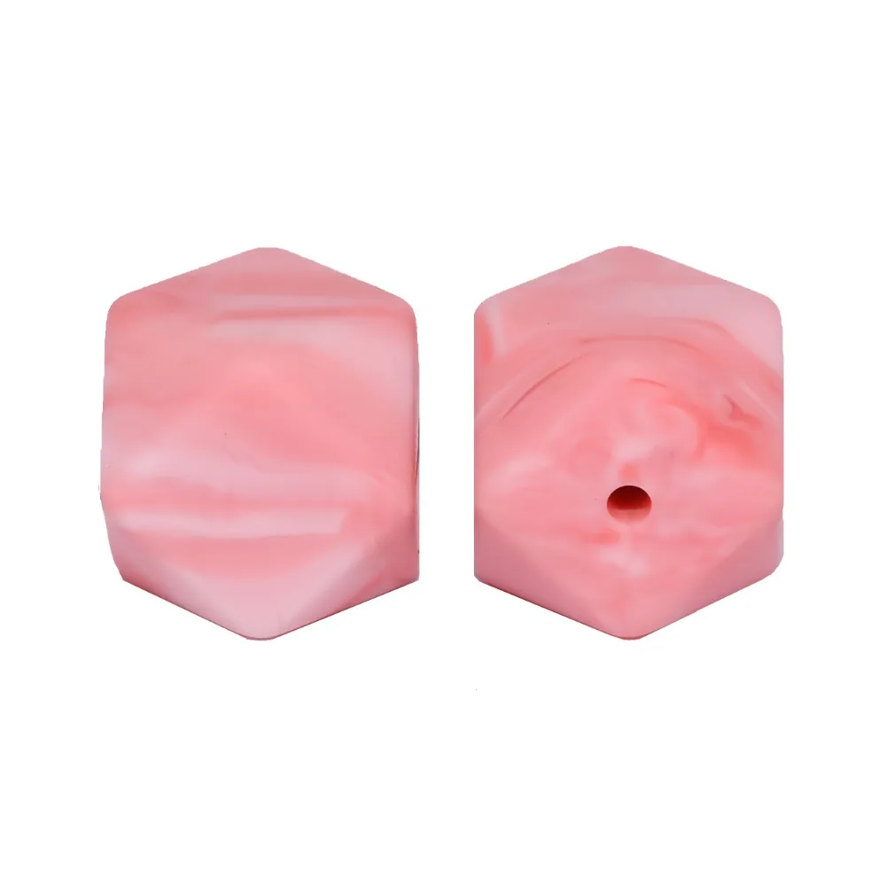 14mm 17mm Hexagon Happyfriends 10Pcs BPA Free Silicone Bead Marble Color Baby Teething Beads Necklace Teether Pacifier Chain
14mm 17mm Hexagon Happyfriends 10Pcs BPA Free Silicone Bead Marble Color Baby Teething Beads Necklace Teether Pacifier Chain